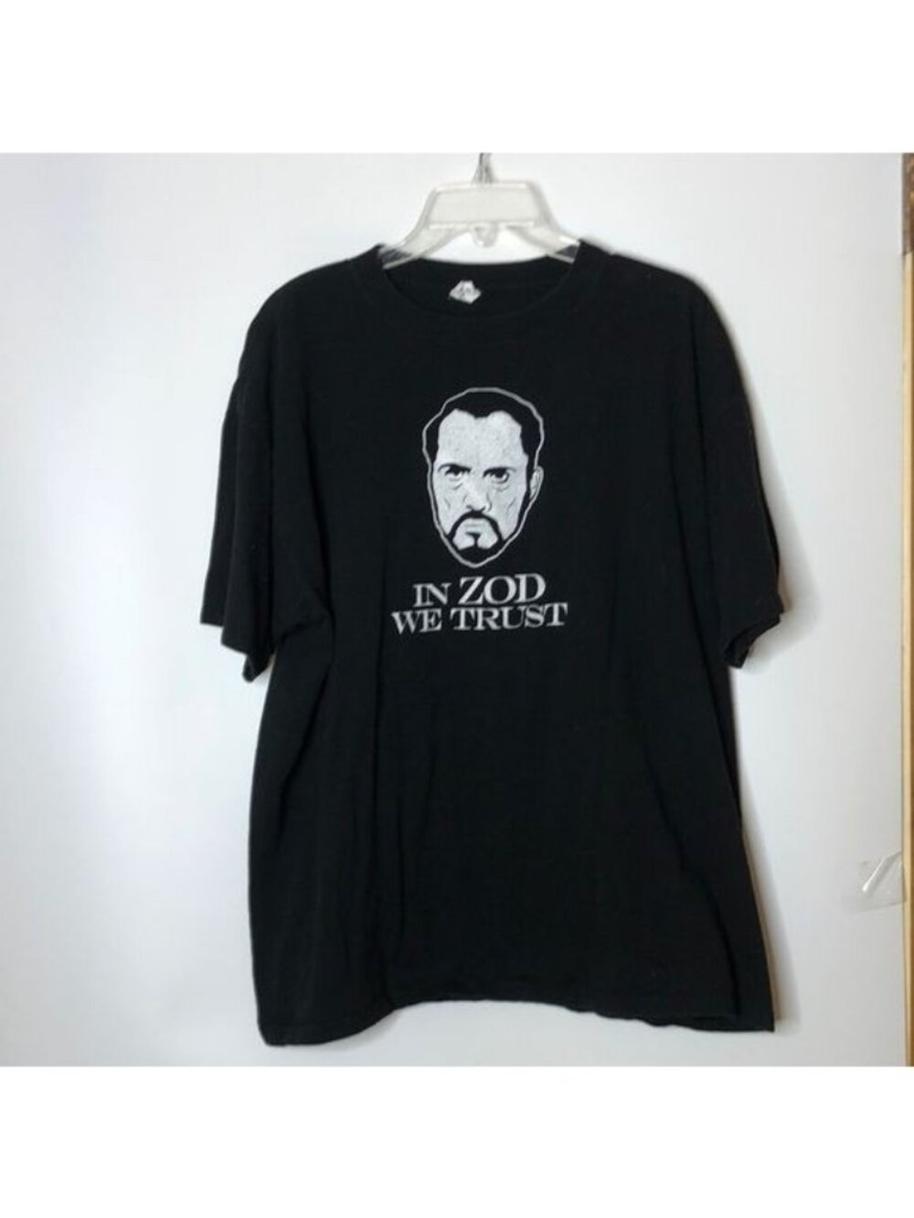 In Zod We Trust Superman Villain Mens T-Shirt Black 100% Cotton Tee Size 2X